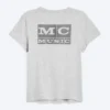 Boxy Printed Short-Sleeved T-Shirt – Grey Melange