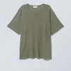 Boxy Relaxed T-Shirt – Dusty Khaki