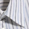 Boxy Short-Sleeved Cotton Shirt – Striped Light Dusty Beige