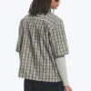 Boxy Short-Sleeved Graphic Shirt – Checked Green – Spyder