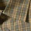 Boxy Short-Sleeved Shirt – Checked Beige