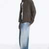 Boxy Structured Shirt – Checked Dark Brown