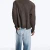 Boxy Structured Shirt – Checked Dark Brown