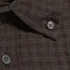 Boxy Structured Shirt – Checked Dark Brown