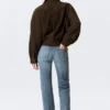 Boxy Suede Zip Jacket – Dark Brown