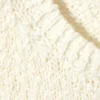 Boxy Textured Knitted Vest – Off-White