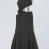 Braided Cut-Out Maxi Dress – Dark Grey