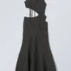 Braided Cut-Out Maxi Dress – Dark Grey