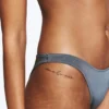 Brazilian Mini Bikini Bottom – Dusty Blue – Shimmer