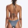 Brazilian Mini Bikini Bottom – Dusty Blue – Shimmer
