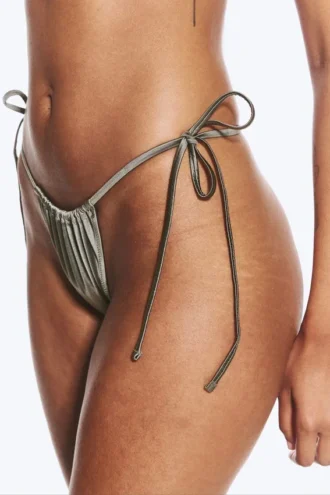 Brazilian Tie Bikini Bottom – Dusty Grey