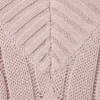 Cable Knit V-Neck Sweater – Dusty Pink