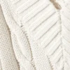 Cable Knit V-Neck Sweater – White