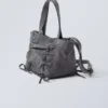 Canvas Bow Bag – Washed Grey