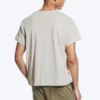 Cap-Sleeved Boxy Cotton T-Shirt – Light Dusty Mole