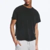 Cap-Sleeved Boxy Cotton T-Shirt – Worn Black