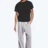 Cap-Sleeved Boxy Cotton T-Shirt – Worn Black