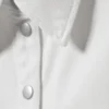Cap-Sleeved Cotton Twill Shirt – White