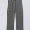 Cargo Jersey Trousers – Washed Black