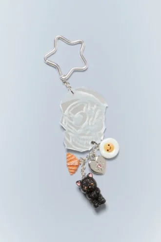 Charm Keychain – Silver – Skull | Cheap Monday Gb