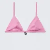 Charm Triangle Bikini Top – Light Pink