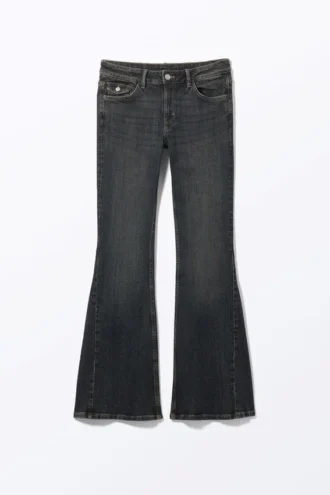 Cheri Low Waist Flared Jeans – Desert Blue