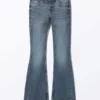 Cheri Low Waist Flared Jeans – Sunset Blue