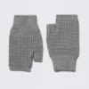 Chunky Fingerless Knitted Mittens – Stone Grey