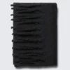 Chunky Fringed Scarf – Black