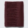 Chunky Fringed Scarf – Burgundy