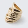 Chunky Organic Sculptural Ring – Golden