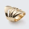 Chunky Organic Sculptural Ring – Golden