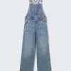 Classic Cotton Denim Dungarees – Fresh Blue – Medium Blue