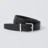 Classic Faux Leather Belt – Black
