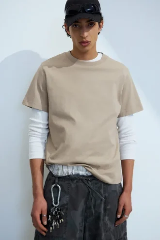 Classic Fit T-Shirt – Light Beige