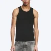 Classic Ribbed Tank Top – Black