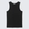 Classic Ribbed Tank Top – Black