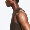 Classic Ribbed Tank Top – Dark Brown
