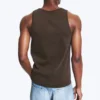 Classic Ribbed Tank Top – Dark Brown