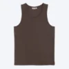 Classic Ribbed Tank Top – Dark Brown