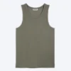 Classic Ribbed Tank Top – Light Dusty Khaki Green