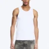 Classic Ribbed Tank Top – White