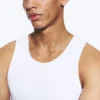 Classic Ribbed Tank Top – White