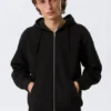 Classic Zip Hoodie – Black