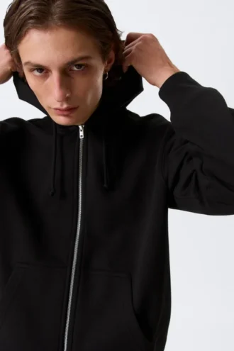 Classic Zip Hoodie – Black