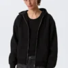 Classic Zip Hoodie – Black