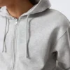 Classic Zip Hoodie – Grey Melange