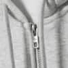 Classic Zip Hoodie – Grey Melange