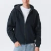 Classic Zip Hoodie – Navy Blue