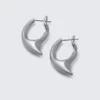 Claw Hoop Earrings – Silver